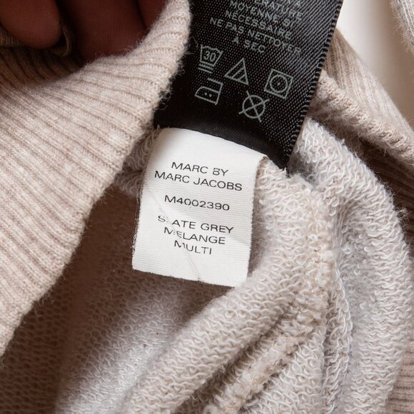 Marc by Marc Jacobs I Heart MJ Beige Gray Cotton Graphic Sweatshirt - XS/S - Picture 6 of 10